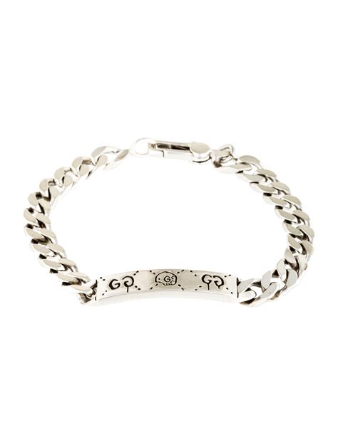 mens gucci id bracelet|gucci ghost bracelet used.